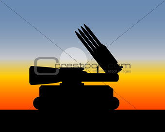 missile launcher with four missiles