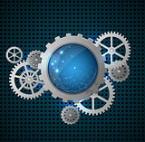 Abstract background with gears