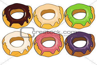 Donut vector illustration.