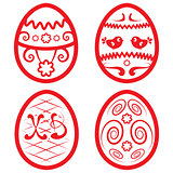 Vector Easter set for design. beautiful eggs
