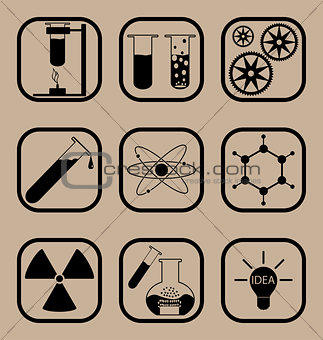 Science icon set