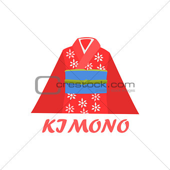 Traditional Kimono Cartoon Style Icon