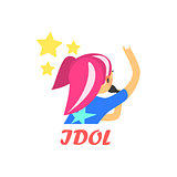 Japaneese Pop Idol Cartoon Style Icon