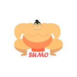Sumo Fighter Cartoon Style Icon