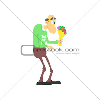 Old Man With Flowers