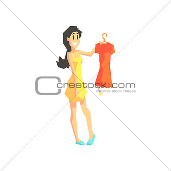Girl Buying A Dress