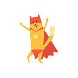 Super Hero Cat Cheering