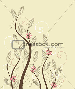 Vector flowers and branches
