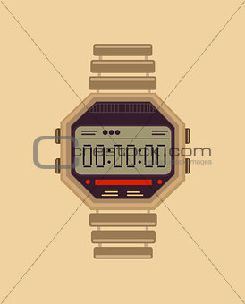 Digital hand watches siolated.