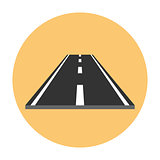Piece of road flat icon