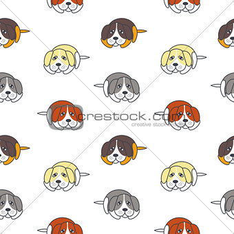 Poor lonely dogs seamless pattern.