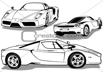 Sport Car from 3 Views