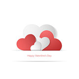 Paper hearts. Happy Valentines Day.
