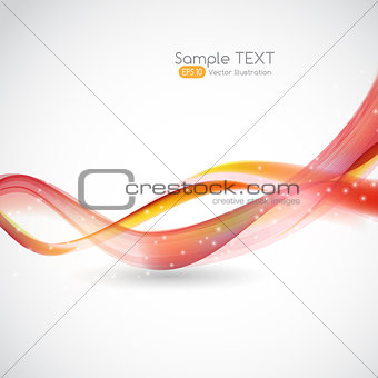 Abstract Wave  White Background. Vector Illustration