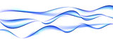 Abstract  Wave on White Background. Vector Illustration.
