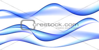 Abstract  Wave on White Background. Vector Illustration.