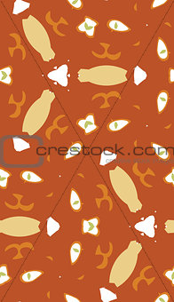 Seamless pattern of abstract odd shapes