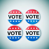 vote badges for the United States election