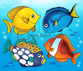 Coral reef fish theme image 5