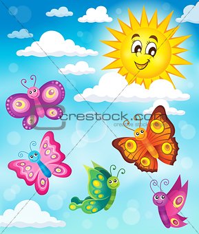Happy butterflies theme image 5