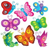 Happy butterflies theme set 1
