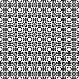 Seamless pattern with black and white circles
