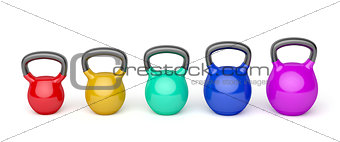 Kettlebells with different sizes