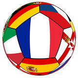 Ball with flag of France in the center