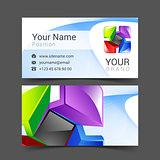 abstract decorative multicolor card business logo