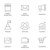 Business marketing outline icons
