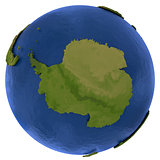 Antarctic continent on Earth