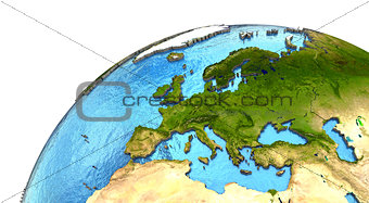 European continent on Earth