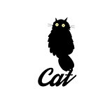 Symbol of a black cat