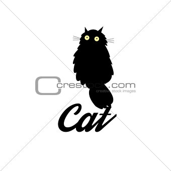 Symbol of a black cat