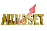 Mindset word with red arrow