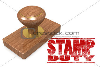 Stamp duty wooded seal stamp