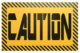 Banner with caution word