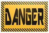 Banner with danger word