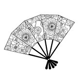 Oriental fan zentagle