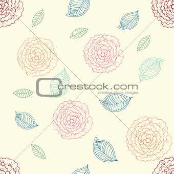 cute rose seamless pattern