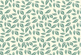 Green leaf seamless pattern