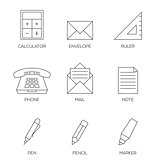 Office tools outline icons vol 2