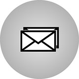 Email symbol letter icon - vector.