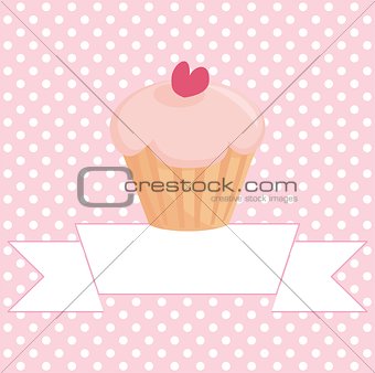 Restaurant vector menu with cake