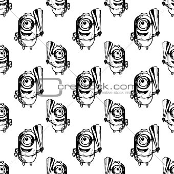 seamless patterbn with minion. vector