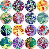 vector colorful round marbled pattern