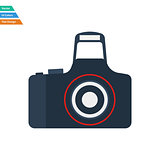 Flat design icon of Photo camera