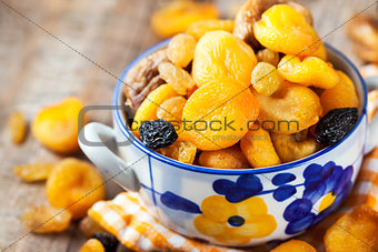 Dried fruits in a bowl
