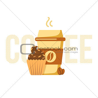 Coffee cup and muffin.