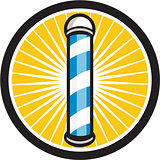 Barber Pole Circle Retro